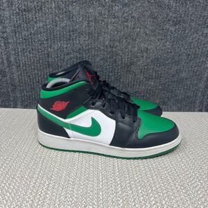 Nike Air Jordan 1 Mid Pine Green Toe Black Shoes Women’s 8 (6.5Y) 554725-067